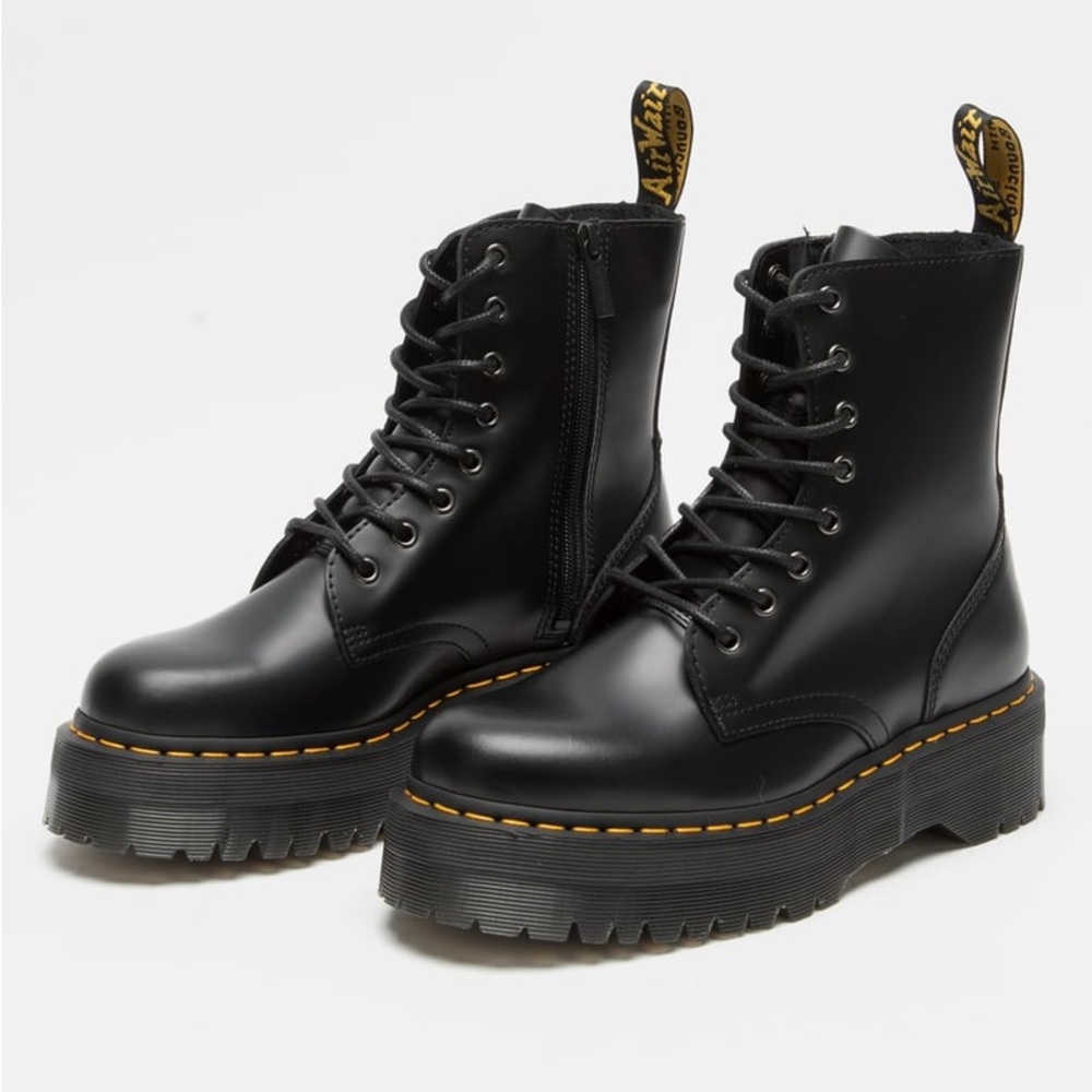 Dr. Martens Black Leather Combat Boots